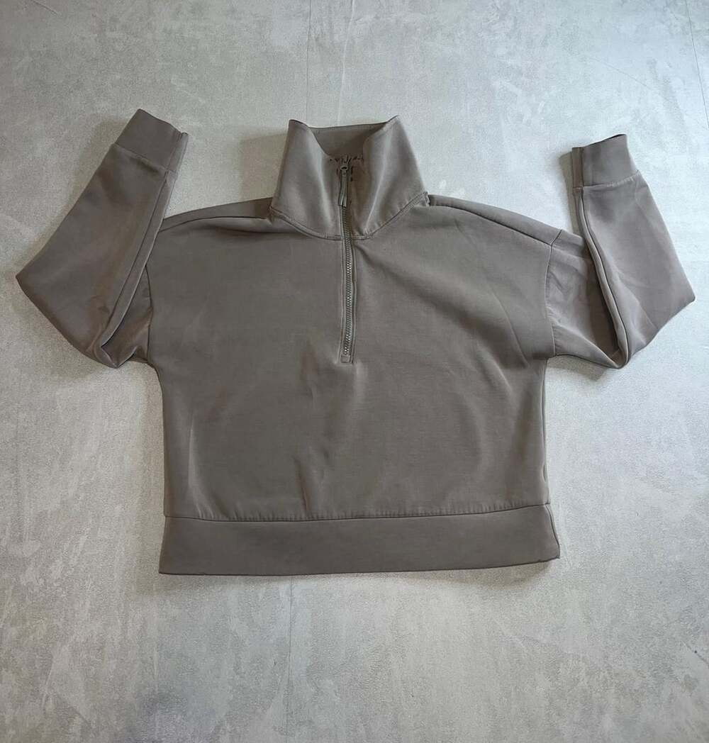 Avia Half Zip Pullover Size S (4-6) Gray Sweatshirt